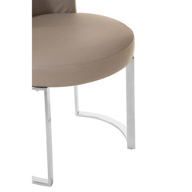 Grey Faux Leather Dining Chair