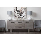 Grey Velvet Dining Chair with Silver Finish Legs