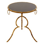 Black Tempered Glass Side Table