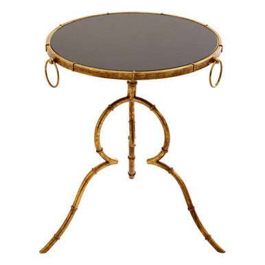 Black Tempered Glass Side Table