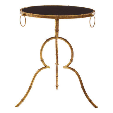 Black Tempered Glass Side Table