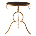 Black Tempered Glass Side Table
