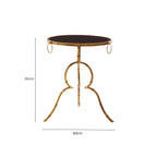 Black Tempered Glass Side Table