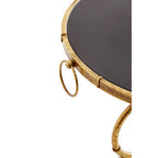 Black Tempered Glass Side Table