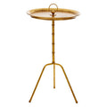 Gold Finish Small Side Table