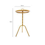 Gold Finish Small Side Table