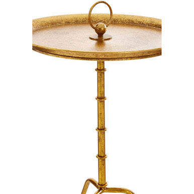 Gold Finish Small Side Table