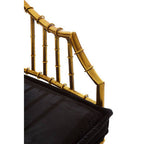 Gold Velvet Armchair with Metal Frame