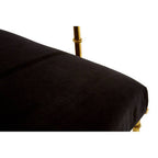 Black and Gold Velvet Accent Chair with Metal Frame