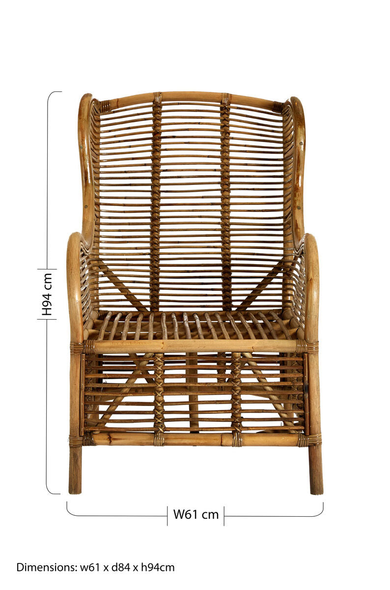 Grey Natural Kubu Rattan Chair