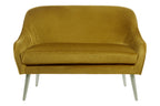 Mustard Velvet 2 Seater Sofa