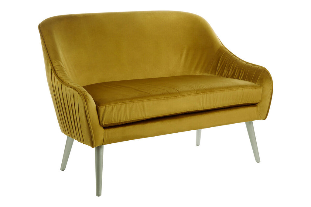 Mustard Velvet 2 Seater Sofa
