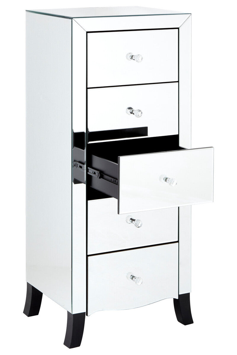 Mirrored 5 Drawer Chest