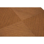 Black Side Table with Textured Bayur Wood and Carved Detail