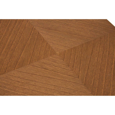 Black Side Table with Textured Bayur Wood and Carved Detail