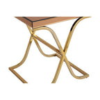 Brown Mirrored Side Table