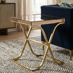 Brown Mirrored Side Table