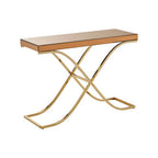 Brown Mirrored Console Table