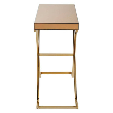 Brown Mirrored Console Table