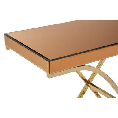 Brown Mirrored Console Table