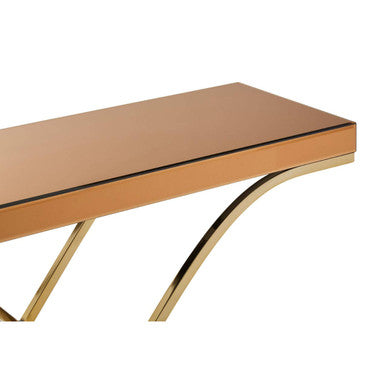 Brown Mirrored Console Table