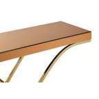 Brown Mirrored Console Table