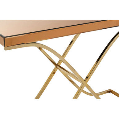 Brown Mirrored Console Table
