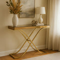 Brown Mirrored Console Table