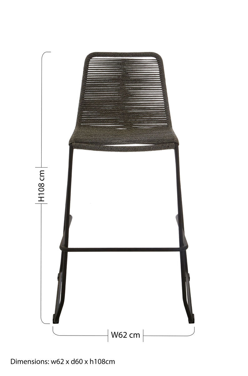 Grey Rope Bar Chair