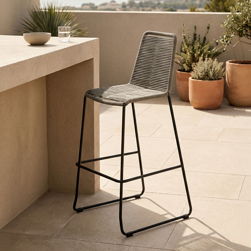 Grey Rope Bar Chair