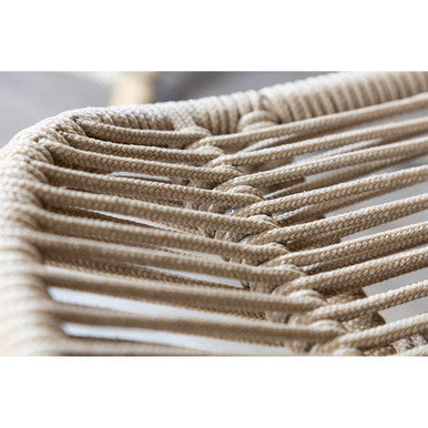 Latte Rope Lounge Chair and Footstool