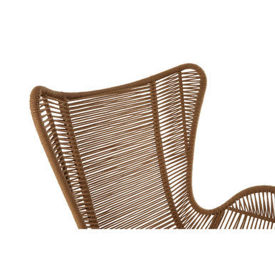 Latte Rope Lounge Chair and Footstool