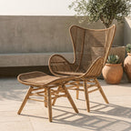 Latte Rope Lounge Chair and Footstool