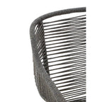 Grey Rope Armchair with Natural Wood Legs