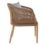 Natural Woven Rope Armchair with Cushion