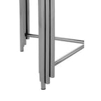 Black Granite Side Table with Silver Finish Base