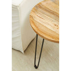 Acacia Wood Log Side Table with Live Edge