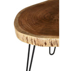 Acacia Wood Log Side Table with Live Edge