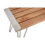 Natural Teak Wood Slatted Bench