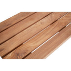 Natural Teak Wood Slatted Bench
