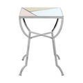 Multi Coloured Mirrored Square Side Table