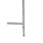 Silver Finish Round Side Table with Mirrored Top