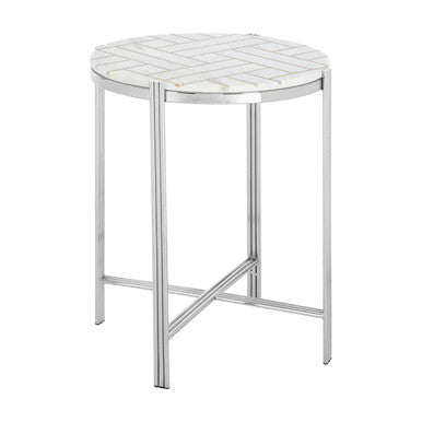 White Marble Side Table