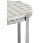 White Marble Side Table