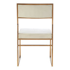 Milky White Velvet Dining Chair