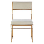 Milky White Velvet Dining Chair