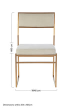 Milky White Velvet Dining Chair