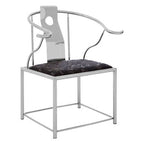 Black Velvet and Silver Finish Chair