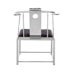 Black Velvet and Silver Finish Chair