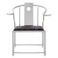 Black Velvet and Silver Finish Chair